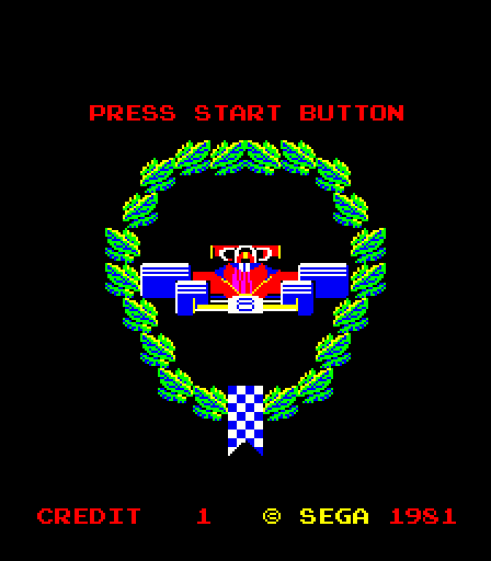 Turbo Arcade Screenshot: 1 Credit; press start button to begin!