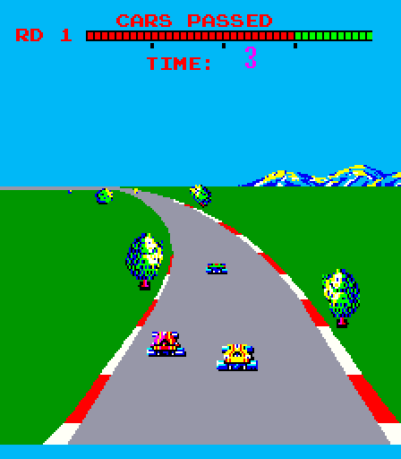 Turbo Arcade Screenshot: Hurry up, only 3 seconds left!