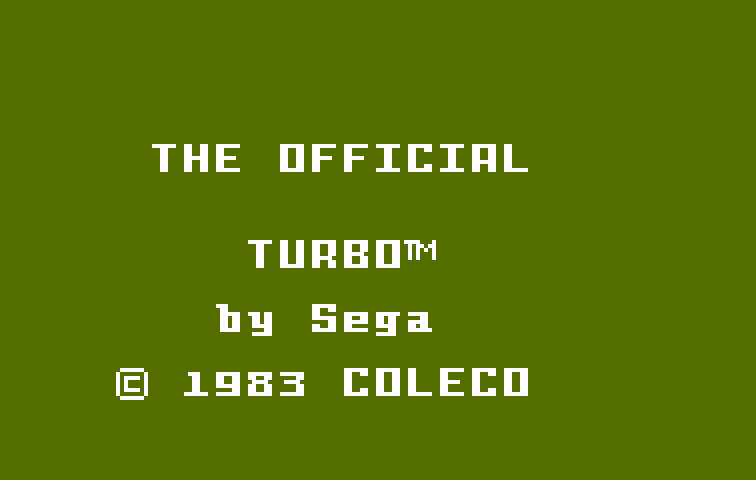 Turbo Intellivision Screenshot: Title screen.