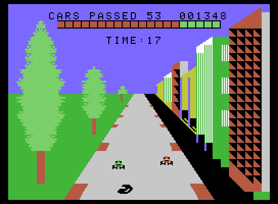 Turbo ColecoVision Screenshot: Leaving the city...