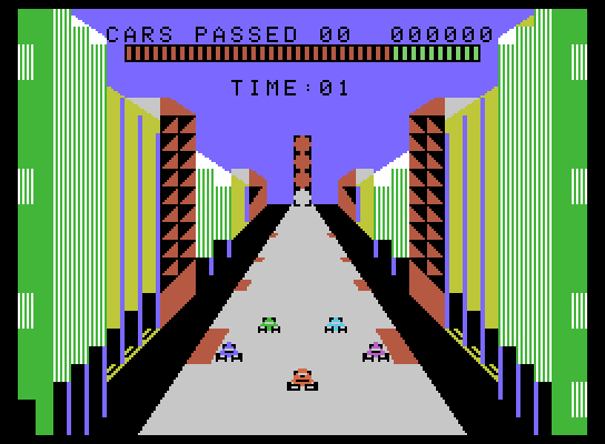 Turbo ColecoVision Screenshot: Get ready to race!