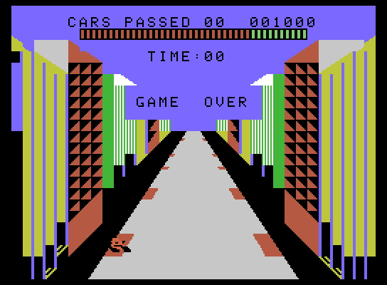 Turbo ColecoVision Screenshot: Game over.