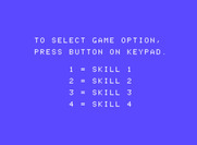 Turbo for ColecoVision - Select a skill level...