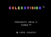 Turbo for ColecoVision - Title screen.
