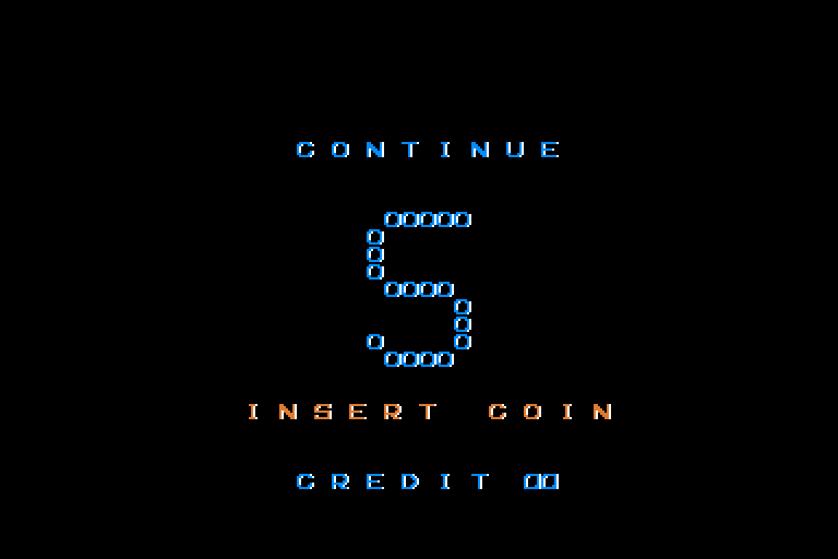 R-Type Arcade Screenshot: Game over; continue?