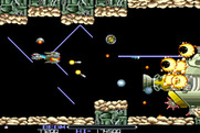 R-Type for Arcade - A large battleship in level 3...