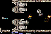 R-Type for Arcade - Don't crash into walls in these narrow passages!