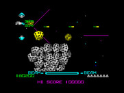 R-Type for ZX Spectrum - This enemy is cover with rocks that need to be destroyed first...