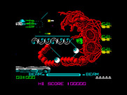 R-Type for ZX Spectrum - The first end of level boss.
