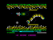 R-Type for ZX Spectrum - Giant snake-like mechanical creatures appear...