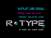 R-Type for ZX Spectrum - Title screen.