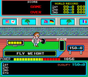 Hyper Sports for Arcade - Game demo; weightlifting.