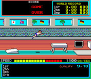 Hyper Sports for Arcade - Game demo; vaulting.