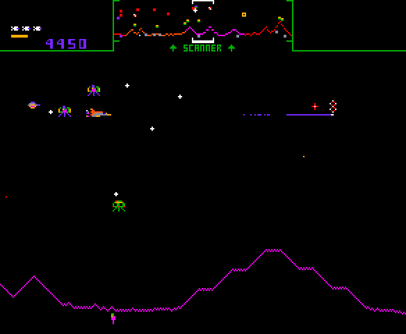 Stargate Arcade Screenshot: Uh oh, I'm surrounded!