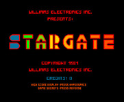Stargate for Arcade - Title screen.
