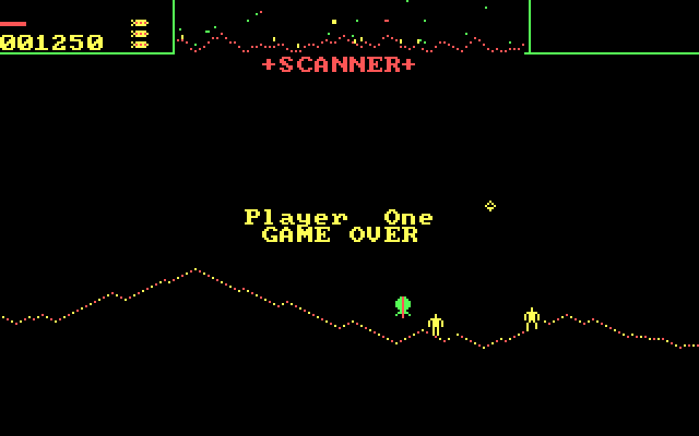 Stargate IBM PC/Compatibles Screenshot: Game over.