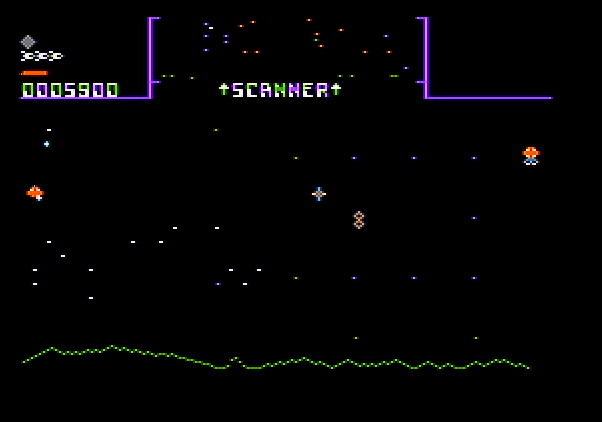 Stargate Apple II Screenshot: I've been destroyed!