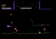 Stargate for Apple II - Enemies become more aggressive and more numerous as the game progresses.