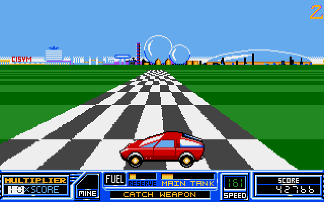 RoadBlasters Amiga Screenshot: The end of a level...