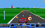 RoadBlasters for Amiga - Motorcycles are tough to shoot!