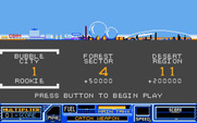 RoadBlasters for Amiga - Select a starting point.
