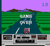 RoadBlasters for NES / Famicom - Game over.