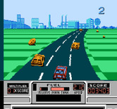 RoadBlasters for NES / Famicom - Don't crash on the turns...