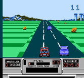 RoadBlasters for NES / Famicom - Passing a car...