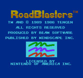 RoadBlasters for NES / Famicom - Title screen.