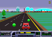 RoadBlasters for Arcade - The next level begins with an opportunity to collect some fuel.