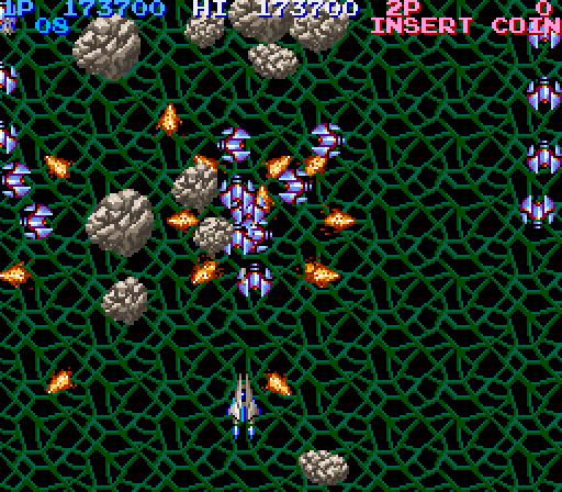 Life Force Arcade Screenshot: Starting the second level...