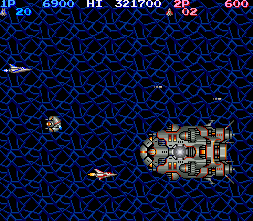 Life Force Arcade Screenshot: The fifth end of level boss.