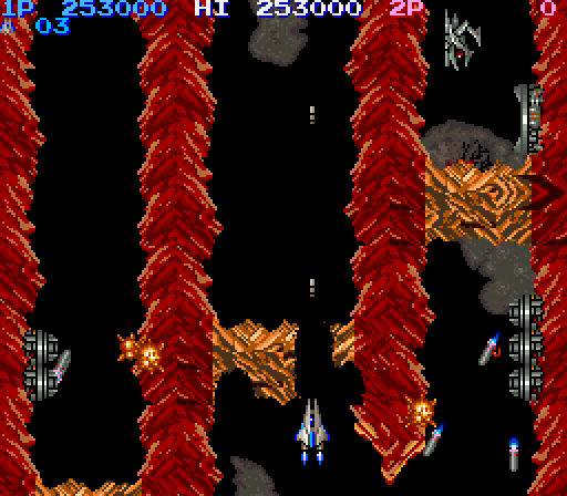 Life Force Arcade Screenshot: Blast a path when none exists...