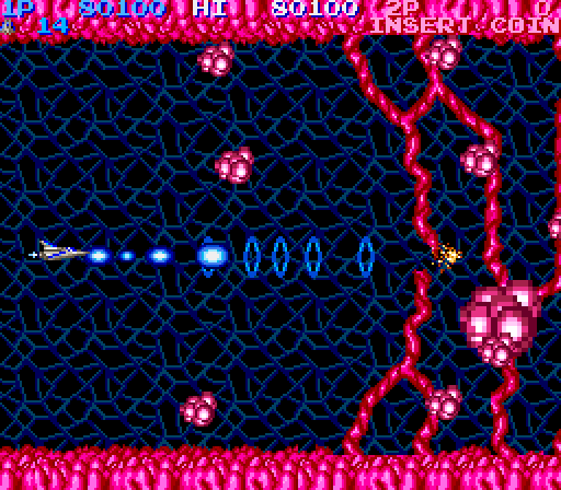 Life Force Arcade Screenshot: You'll need to create your own path here...