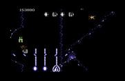 Life Force for Commodore 64 - Collect the green power up for more speed...