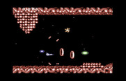 Life Force for Commodore 64 - Collect the green multiple for more firepower.