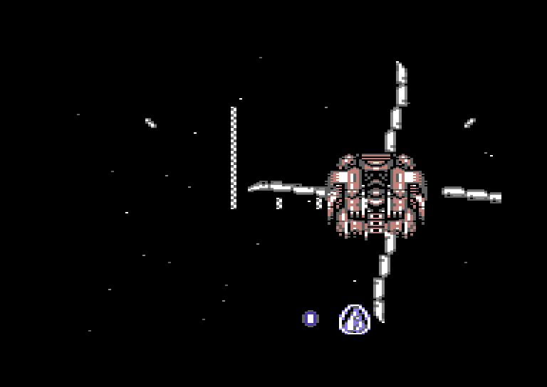 Life Force Commodore 64 Screenshot: The second end of level boss.