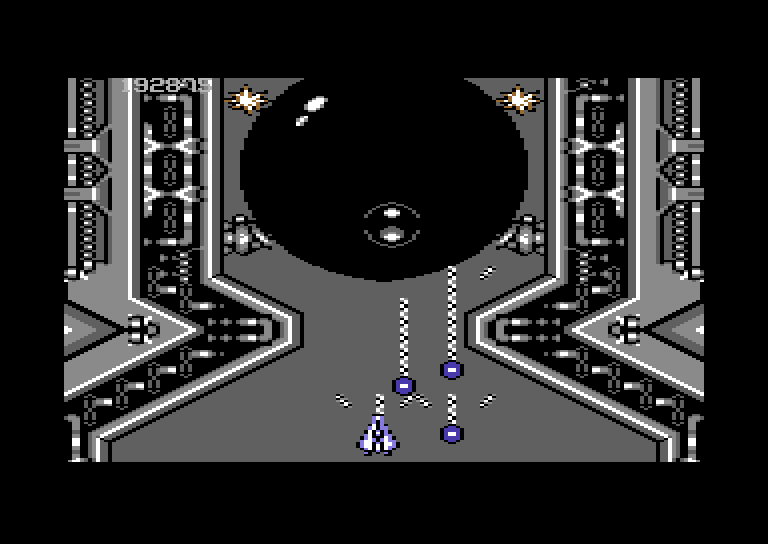 Life Force Commodore 64 Screenshot: The final boss.