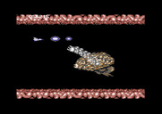 Life Force for Commodore 64 - The first end of level boss.