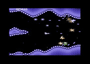 Life Force for Commodore 64 - Destroying opponents sometimes leaves powerups behind...