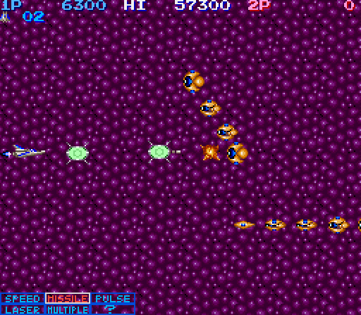 Life Force Arcade Screenshot: Game start.