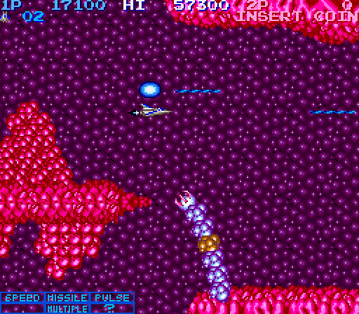 Life Force Arcade Screenshot: Watch out for those reaching hands!