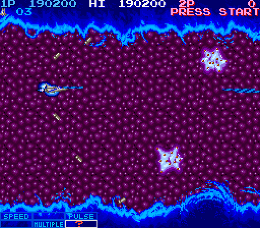 Life Force Arcade Screenshot: Stage 3 start...