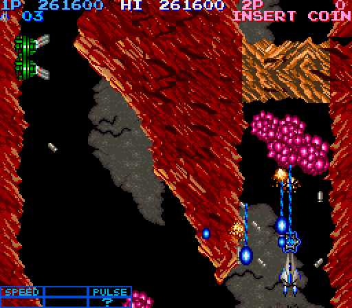 Life Force Arcade Screenshot: Uh oh, looks like I might have hit a dead end!