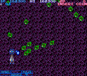 Life Force for Arcade - Numerous alien opponents attack at once...