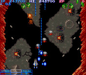 Life Force for Arcade - Stage 4; Volcanos will appear ahead!