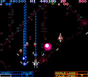 Life Force for Arcade - Avoid the flares that randomly pop up here...