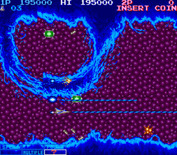 Life Force for Arcade - Acid flames can appear from the top or bottom of the screen.