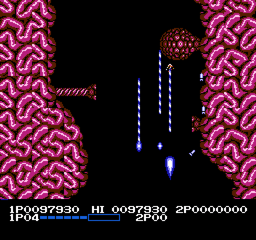 Life Force NES / Famicom Screenshot: Blast these structures before they explode.