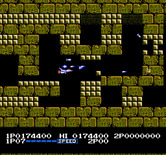 Life Force for NES / Famicom - This area is somewhat maze-like and requires shooting through bricks.
